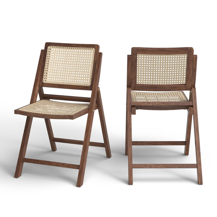 AllModern Dan Rattan Folding Dining Chair & Reviews | Wayfair
